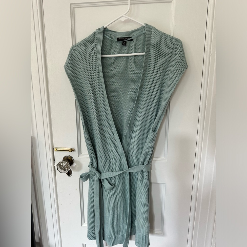 Banana Republic Light Blue Open Front Cardigan